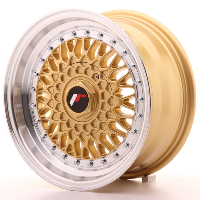 Japan Racing JR9 15x7 ET20 4x100/108 Gold w/Machined Lip