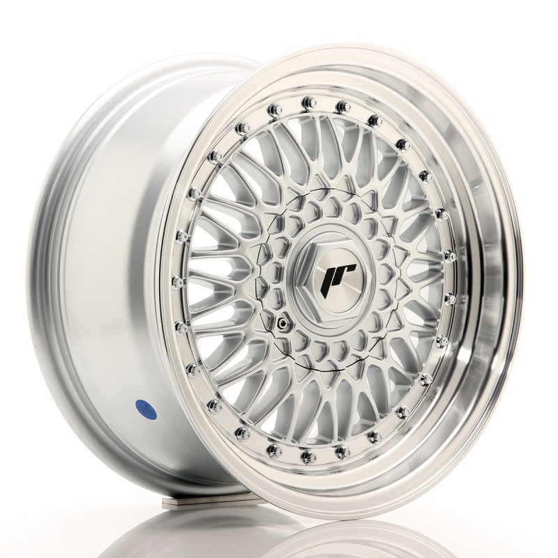 Japan Racing JR9 16x7,5 ET25 4x100/108 Silver w/Machined Lip+Silver Rivets