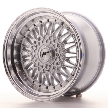 Japan Racing JR9 17x10 ET20 5x112/120 Silver w/Machined Lip+Silver Rivets