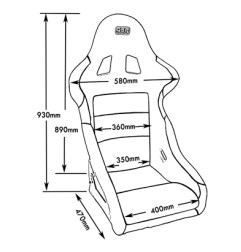 Racingseat fiberglass Model: Drift 1