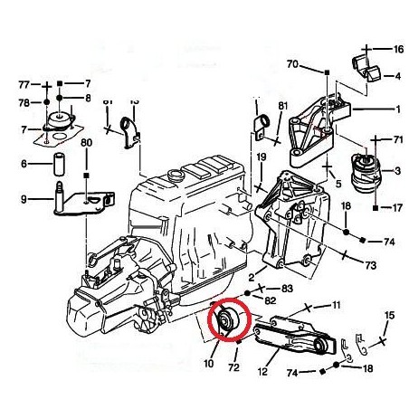 Vibratechnics PEUGEOT-CITROEN Montage TU sur Saxo, 106, 205, 206.Ø exterieur 65mm