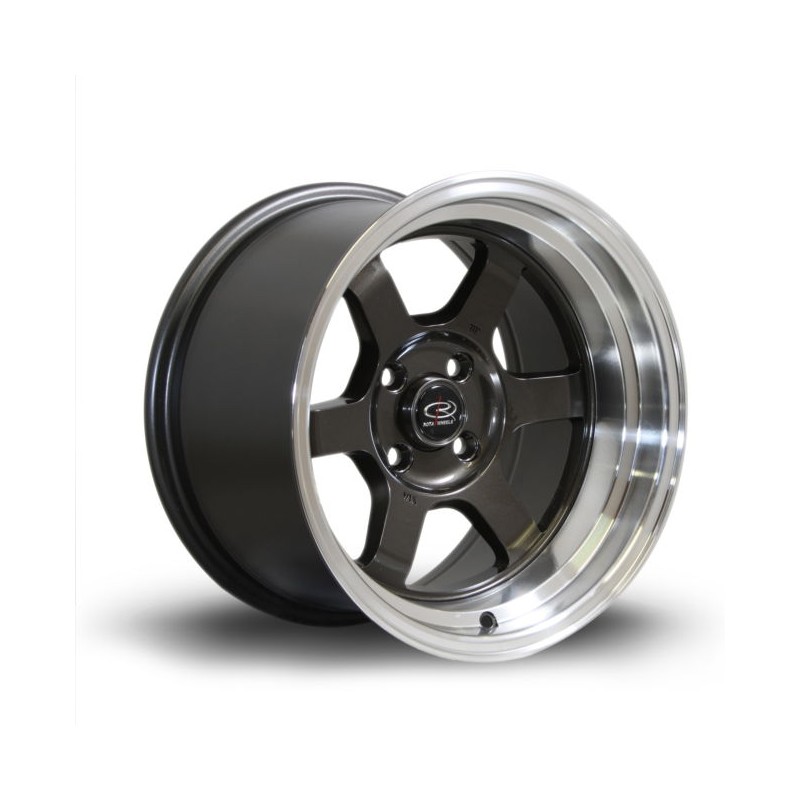 Llanta Rota Grid-V 15x9 4x100 RLGunmetal