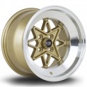 Llanta Rota Hachi 15x9 4x100 RLGold