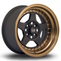 Llanta Rota Kyusha 15x8 4x114 FBlackSBronzeLip