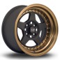 Llanta Rota Kyusha 15x8 4x100 FBlackSBronzeLip