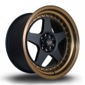 Llanta Rota Kyusha 17x9 4x108-4x100 FBlackBronzeLip