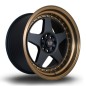 Llanta Rota Kyusha 17x9 4x108-4x100 FBlackBronzeLip Llanta Rota Kyusha 17x9 4x108-4x100 FBlackBronzeLip