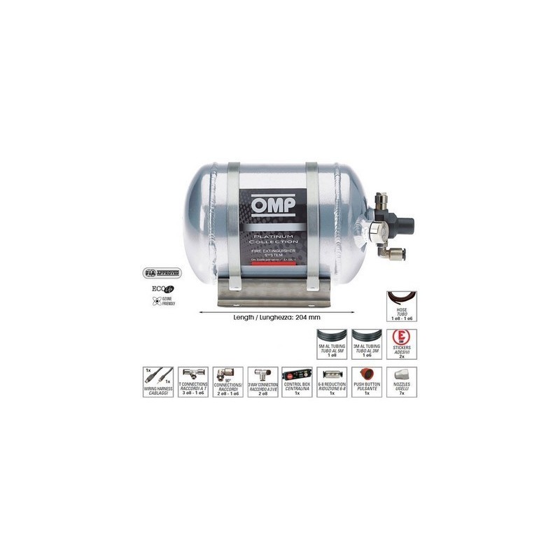 SISTEMA DE EXTINCION DE ALUMINIO D.130 MM ELECTRICAMENTE FIA HOMÓLOGO. PESO 2.58 KG