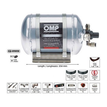 SISTEMA DE EXTINCION DE ALUMINIO D.130 MM ELECTRICAMENTE FIA HOMÓLOGO. PESO 2.58 KG