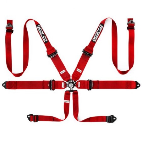 ARNES 6PT HANS + PULL DOWN ROJO