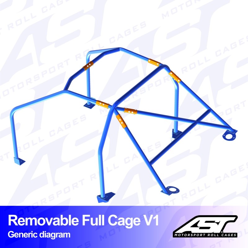 Arco de Seguridad AUDI 100/200 (C3 Typ44 ) 4 Puertas Sedan Quattro REMOVABLE Arco Completo V1