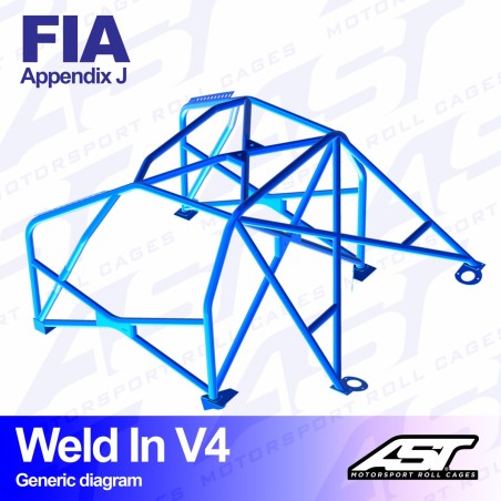 Arco de Seguridad AUDI 100/200 (C3 Typ44 ) 4 Puertas Sedan Quattro Soldar V4