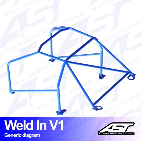 Arco de Seguridad AUDI A3 / S3 (8L) 3-doors Hatchback FWD Soldar V1