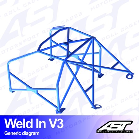 Arco de Seguridad AUDI A3 / S3 (8L) 3-doors Hatchback FWD Soldar V3