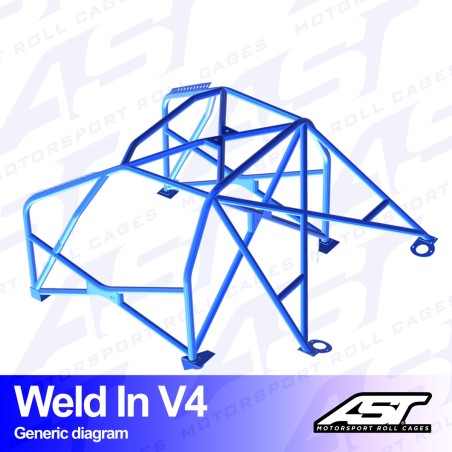 Arco de Seguridad AUDI A3 / S3 (8L) 3-doors Hatchback FWD Soldar V4