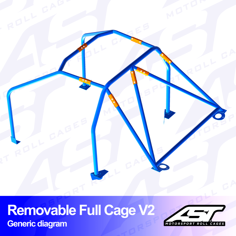 Arco de Seguridad AUDI A3 / S3 (8V) 4 Puertas Sedan Quattro REMOVABLE Arco Completo V2