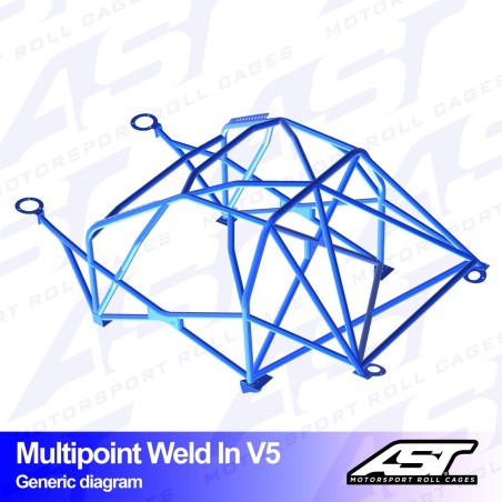 Arco de Seguridad AUDI A3 / S3 (8V) 4 Puertas Sedan Quattro Multipunto Soldar V5