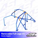 Arco de Seguridad AUDI A4 / S4 (B5) 4 Puertas Sedan Quattro REMOVABLE Arco Completo V3