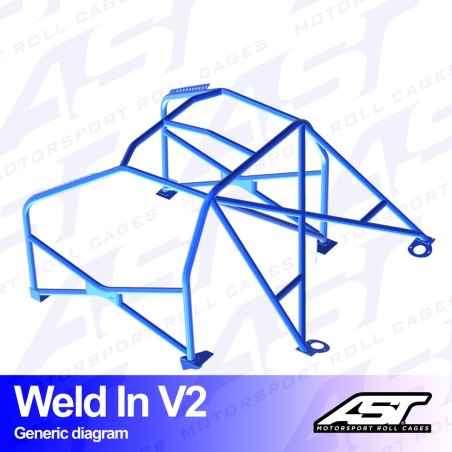 Arco de Seguridad AUDI A4 / S4 (B5) 4 Puertas Sedan FWD Soldar V2