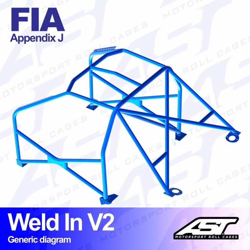 Arco de Seguridad AUDI Quattro S1 (B2 Typ85) 2 Puertas Coupe Quattro Soldar V2