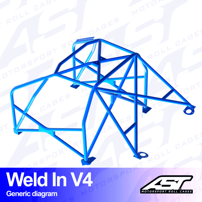 Arco de Seguridad BMW (E30) 3-Series 2 Puertas Coupe RWD Soldar V4