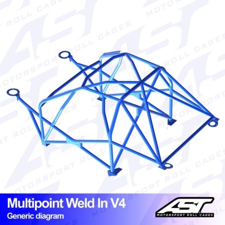 Arco de Seguridad BMW (E36) 3-Series 3-doors Compact RWD Multipunto Soldar V4