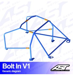 Arco de Seguridad HONDA Civic Coupe (EJ1/EJ2) 2 Puertas Coupe Atornillar V1