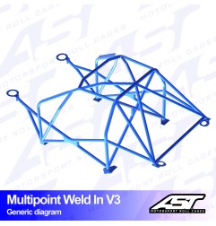 Arco de Seguridad MAZDA MX-3 (EC) 3-doors Coupe Multipunto Soldar V3