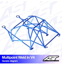 Arco de Seguridad MAZDA MX-3 (EC) 3-doors Coupe Multipunto Soldar V4
