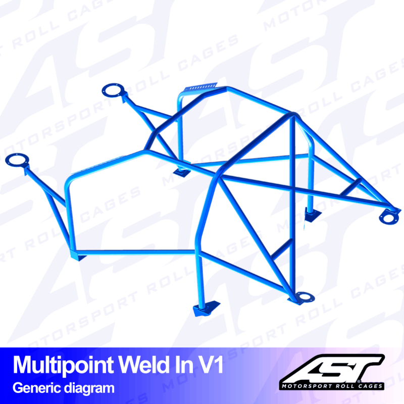Arco de Seguridad MINI Cooper (R53) 3-door Hatchback Multipunto Soldar V1 Arco de Seguridad MINI Cooper (R53) 3-door Hatchback Multipunto Soldar V1