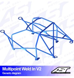 Arco de Seguridad OPEL Corsa (E) 3-doors Hatchback Multipunto Soldar V2