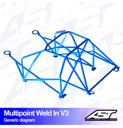 Arco de Seguridad OPEL Corsa (E) 3-doors Hatchback Multipunto Soldar V3