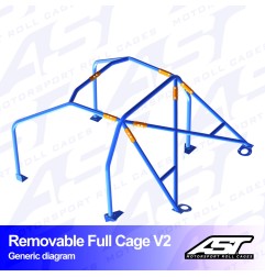 Arco de Seguridad OPEL Kadett (E ) 3-doors Hatchback REMOVABLE Arco Completo V2