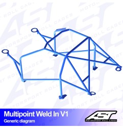 Arco de Seguridad Renault Megane (Phase 2) 3-doors Hatchback Multipunto Soldar V1