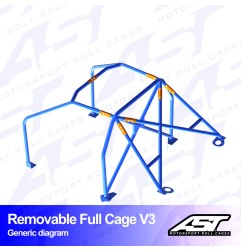 Arco de Seguridad SEAT Leon (5F) 3-doors Hatchback REMOVABLE Arco Completo V3