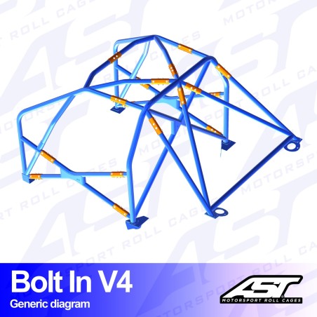 Arco de Seguridad TOYOTA MR-2 (W20) 2 Puertas Roadster Atornillar V4