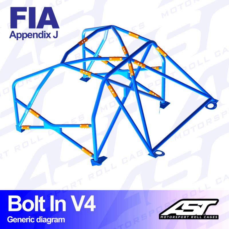 Arco de Seguridad VW Beetle (Mk1) 2 Puertas Hatchback Atornillar V4 Arco de Seguridad VW Beetle (Mk1) 2 Puertas Hatchback Atornillar V4