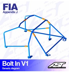 Arco de Seguridad VW Golf (Mk4) 3-doors Hatchback FWD Atornillar V1