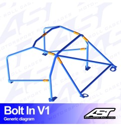 Arco de Seguridad BMW (E46) 3-Series 3-doors Compact RWD Atornillar V1