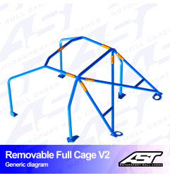 Arco de Seguridad OPEL Calibra 3-doors Coupe FWD REMOVABLE Arco Completo V2