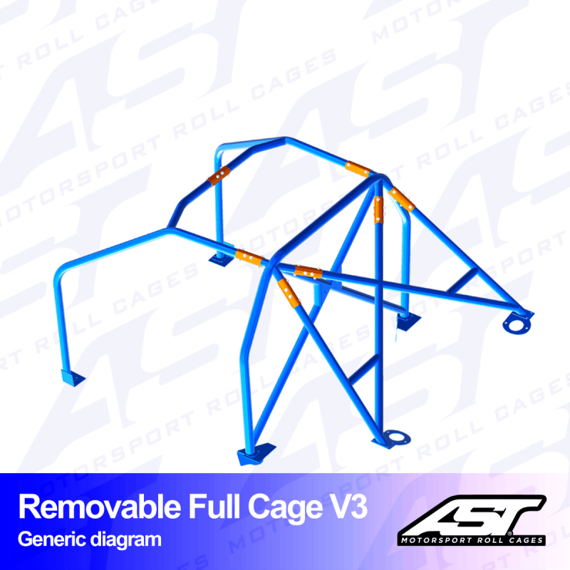 Arco de Seguridad OPEL Calibra 3-doors Coupe FWD REMOVABLE Arco Completo V3 Arco de Seguridad OPEL Calibra 3-doors Coupe FWD REMOVABLE Arco Completo V3