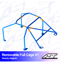 Arco de Seguridad OPEL Calibra 3-doors Coupe 4X4 REMOVABLE Arco Completo V1
