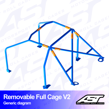 Arco de Seguridad OPEL Calibra 3-doors Coupe 4X4 REMOVABLE Arco Completo V2