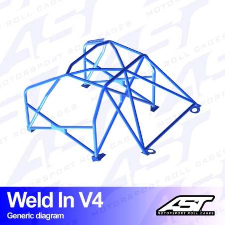 Arco de Seguridad PORSCHE 997 2 Puertas Coupe AWD Soldar V4