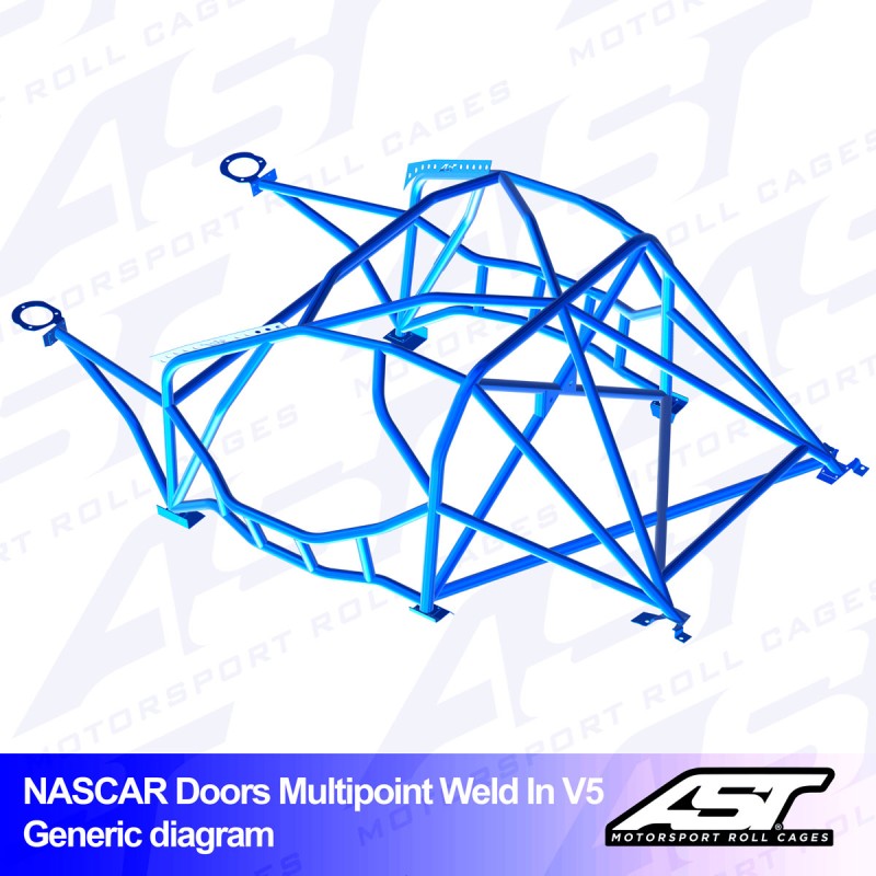 Arco de Seguridad MAZDA RX-8 (SE3P) 4 Puertas Coupe Multipunto Soldar V5 NASCAR-door para drift Arco de Seguridad MAZDA RX-8 (SE3P) 4 Puertas Coupe Multipunto Soldar V5 NASCAR-door para drift