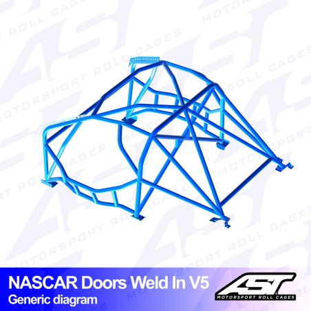Arco de Seguridad SUBARU BRZ (ZC6) 2 Puertas Coupe Soldar V5 NASCAR-door para drift