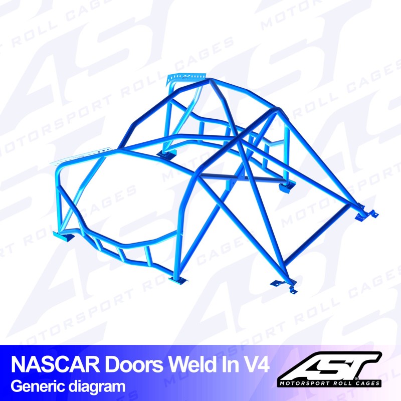 Arco de Seguridad BMW (E30) 3-Series 4 Puertas Sedan RWD Soldar V4 NASCAR-door para drift Arco de Seguridad BMW (E30) 3-Series 4 Puertas Sedan RWD Soldar V4 NASCAR-door para drift