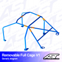 Arco de Seguridad HONDA CRX (EF/ED/EE) 3-DOOR COUPE REMOVABLE Arco Completo V1