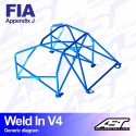 Arco de Seguridad PORSCHE 993 2 Puertas Coupe RWD Soldar V4