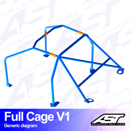 Arco de Seguridad Renault R19 (Phase 1/2) 3-door Coupe Arco Completo V1